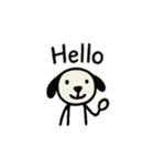 ゆるっと棒犬スタンプ（個別スタンプ：3）