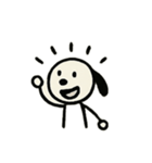 ゆるっと棒犬スタンプ（個別スタンプ：16）