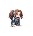 宇宙服を着たがっかりした表情の女性（個別スタンプ：28）