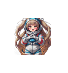 お願い宇宙服女性（個別スタンプ：2）