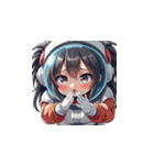 お願い宇宙服女性（個別スタンプ：6）