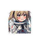 お願い宇宙服女性（個別スタンプ：11）