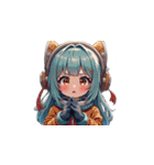 お願い宇宙服女性（個別スタンプ：20）