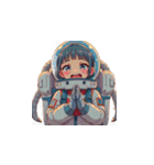 お願い宇宙服女性（個別スタンプ：21）