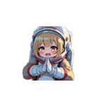 お願い宇宙服女性（個別スタンプ：22）