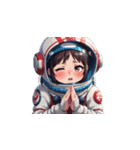 お願い宇宙服女性（個別スタンプ：25）