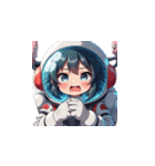 お願い宇宙服女性（個別スタンプ：26）