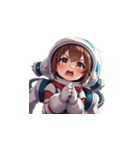 お願い宇宙服女性（個別スタンプ：27）