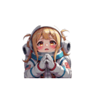 お願い宇宙服女性（個別スタンプ：28）