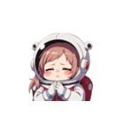 お願い宇宙服女性（個別スタンプ：33）