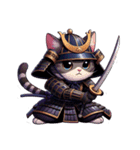 [アレンジ用]猫侍（個別スタンプ：4）