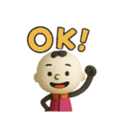 まるまる棒人間とmama（個別スタンプ：1）