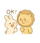 ツンデレライオンとあざというさぎ（個別スタンプ：6）