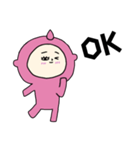 眠そうな桃ちゃん（個別スタンプ：21）