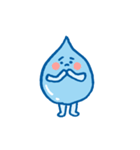 かわいい水のキャラクターのスタンプ（個別スタンプ：1）