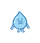 かわいい水のキャラクターのスタンプ（個別スタンプ：3）
