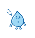 かわいい水のキャラクターのスタンプ（個別スタンプ：8）