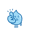 かわいい水のキャラクターのスタンプ（個別スタンプ：10）