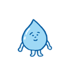 かわいい水のキャラクターのスタンプ（個別スタンプ：14）