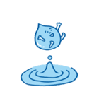 かわいい水のキャラクターのスタンプ（個別スタンプ：17）