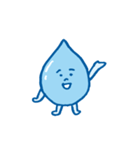 かわいい水のキャラクターのスタンプ（個別スタンプ：18）