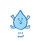 かわいい水のキャラクターのスタンプ（個別スタンプ：19）