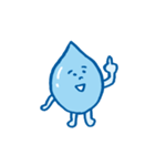 かわいい水のキャラクターのスタンプ（個別スタンプ：20）