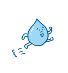 かわいい水のキャラクターのスタンプ（個別スタンプ：21）