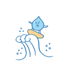 かわいい水のキャラクターのスタンプ（個別スタンプ：22）