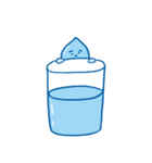 かわいい水のキャラクターのスタンプ（個別スタンプ：24）