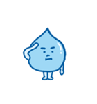 かわいい水のキャラクターのスタンプ（個別スタンプ：25）