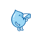 かわいい水のキャラクターのスタンプ（個別スタンプ：29）