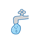 かわいい水のキャラクターのスタンプ（個別スタンプ：30）