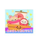 毎年使える♥柴犬/豆柴の年末年始お正月13（個別スタンプ：3）