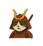 武士猫文太（個別スタンプ：36）
