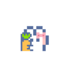 お顔うしゃぎ！！6 ピンク（個別スタンプ：25）