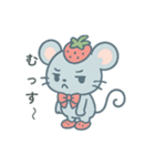 キュートなプチ苺ネズミの日常！（個別スタンプ：12）