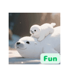 まんまるアザラシの毎日スタンプ集（個別スタンプ：7）