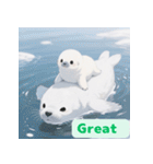 まんまるアザラシの毎日スタンプ集（個別スタンプ：32）