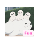 まんまるアザラシの毎日スタンプ集（個別スタンプ：35）