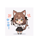 ちび猫娘日常スタンプ第2弾-毎日かわいい！（個別スタンプ：2）