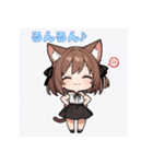 ちび猫娘日常スタンプ第2弾-毎日かわいい！（個別スタンプ：3）