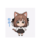 ちび猫娘日常スタンプ第2弾-毎日かわいい！（個別スタンプ：5）