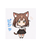 ちび猫娘日常スタンプ第2弾-毎日かわいい！（個別スタンプ：6）