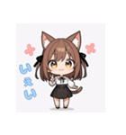 ちび猫娘日常スタンプ第2弾-毎日かわいい！（個別スタンプ：7）