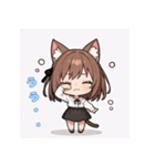 ちび猫娘日常スタンプ第2弾-毎日かわいい！（個別スタンプ：9）