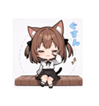 ちび猫娘日常スタンプ第2弾-毎日かわいい！（個別スタンプ：10）
