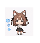 ちび猫娘日常スタンプ第2弾-毎日かわいい！（個別スタンプ：14）