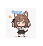 ちび猫娘日常スタンプ第2弾-毎日かわいい！（個別スタンプ：17）