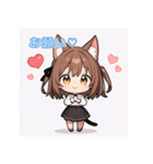 ちび猫娘日常スタンプ第2弾-毎日かわいい！（個別スタンプ：18）